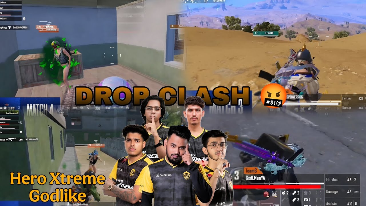 GODLIKE DROP CLASHES🤬GODL💛VS🚀SOUL VS💙RNTX VS 🧡4TR🤯 #dilsegodlike #soul #rntx #4tr #bgmi #t1 #gaming 