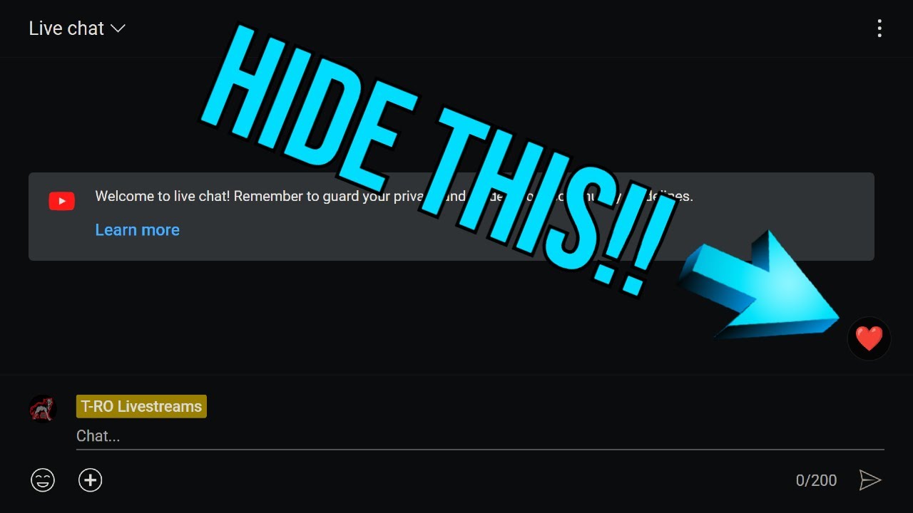 Guide On How To Hide The Reaction Button In The YouTube Chat Box! Step By Step