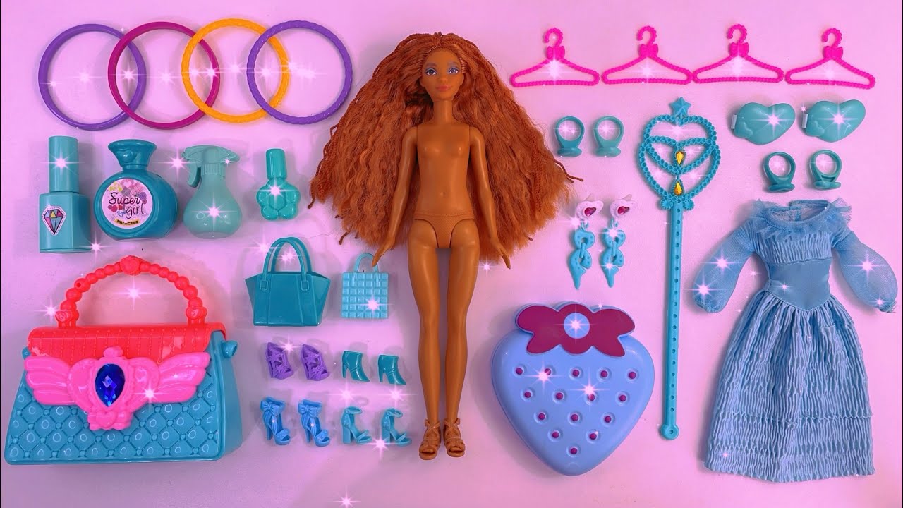 Disney Princess Doll Makeover ~ DIY Miniature Ideas For Barbie ~ Wig, Dress, Faceup, andMore! DIY 