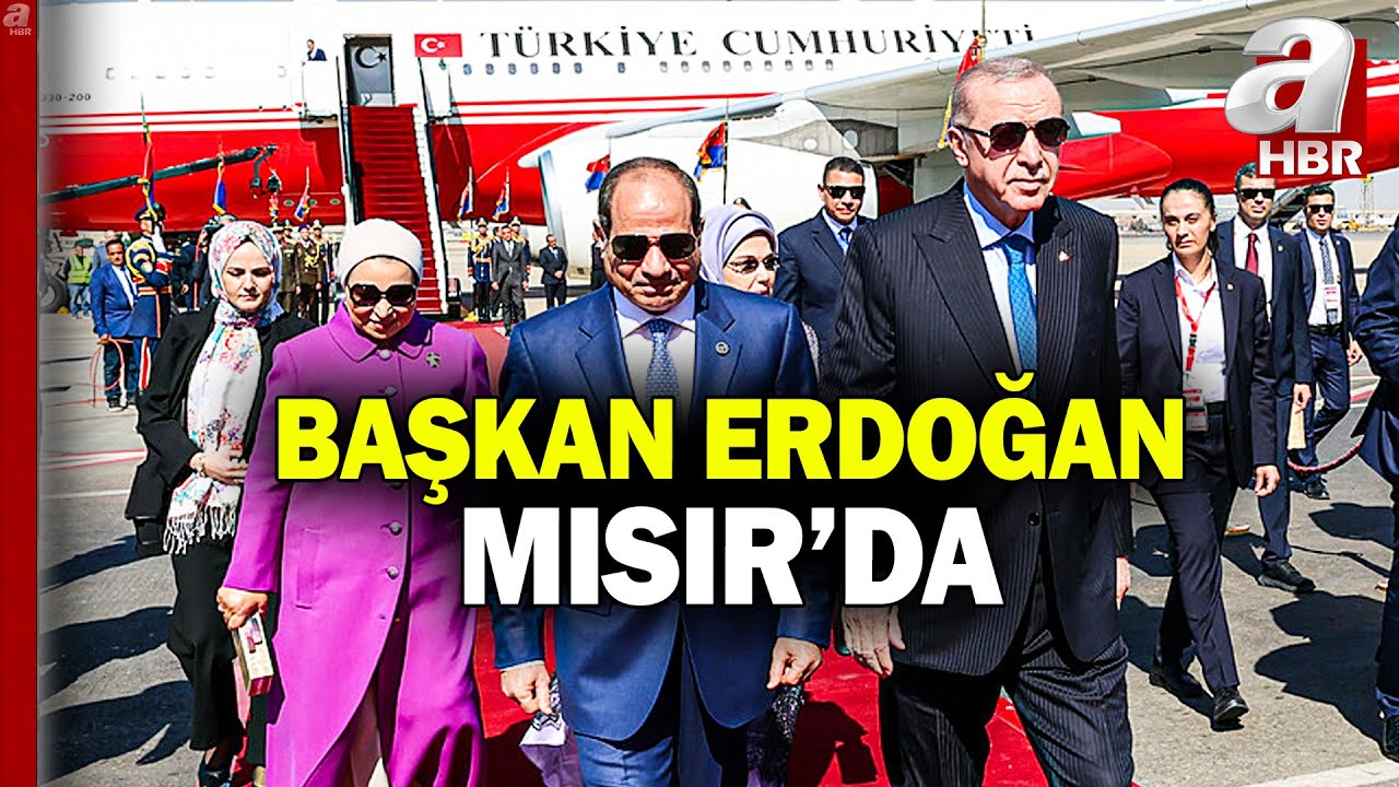 Başkan Erdoğan Mısır'da! Erdoğan, Cumhurbaşkanı Sisi tarafından resmi törenle karşılandı | A Haber