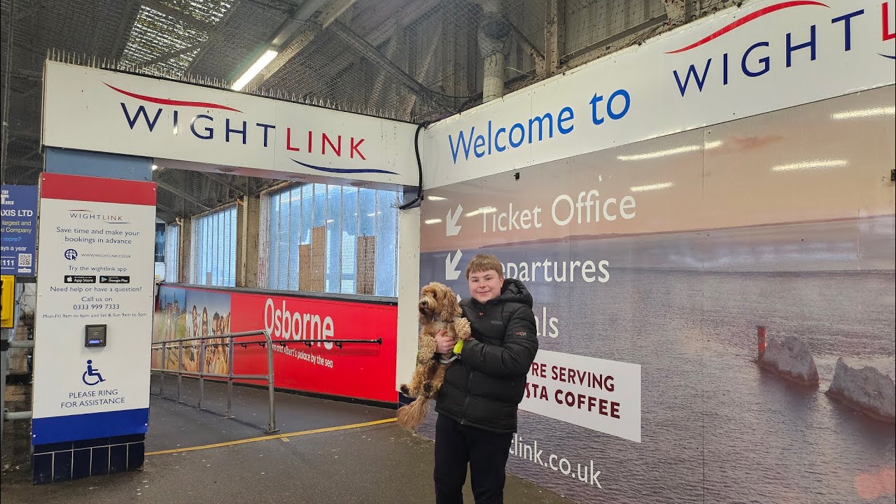 Wightlink ferry Portsmouth to Ryde with dog