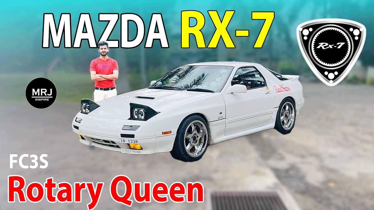 Mazda RX-7 FC3S, Rotary queen,  Iconic  initial D, White Comet of AKAGI, JDM  Sinhala Review by  MRJ