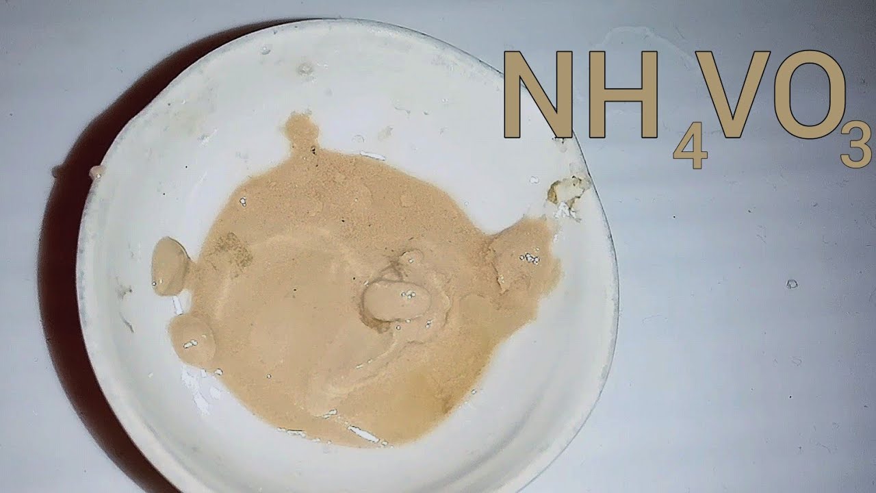 Синтез МЕТАВАНАДАТА АММОНИЯ NH4VO3. Making AMMONIUM METAVANADATE. Experience. Опыты по химии