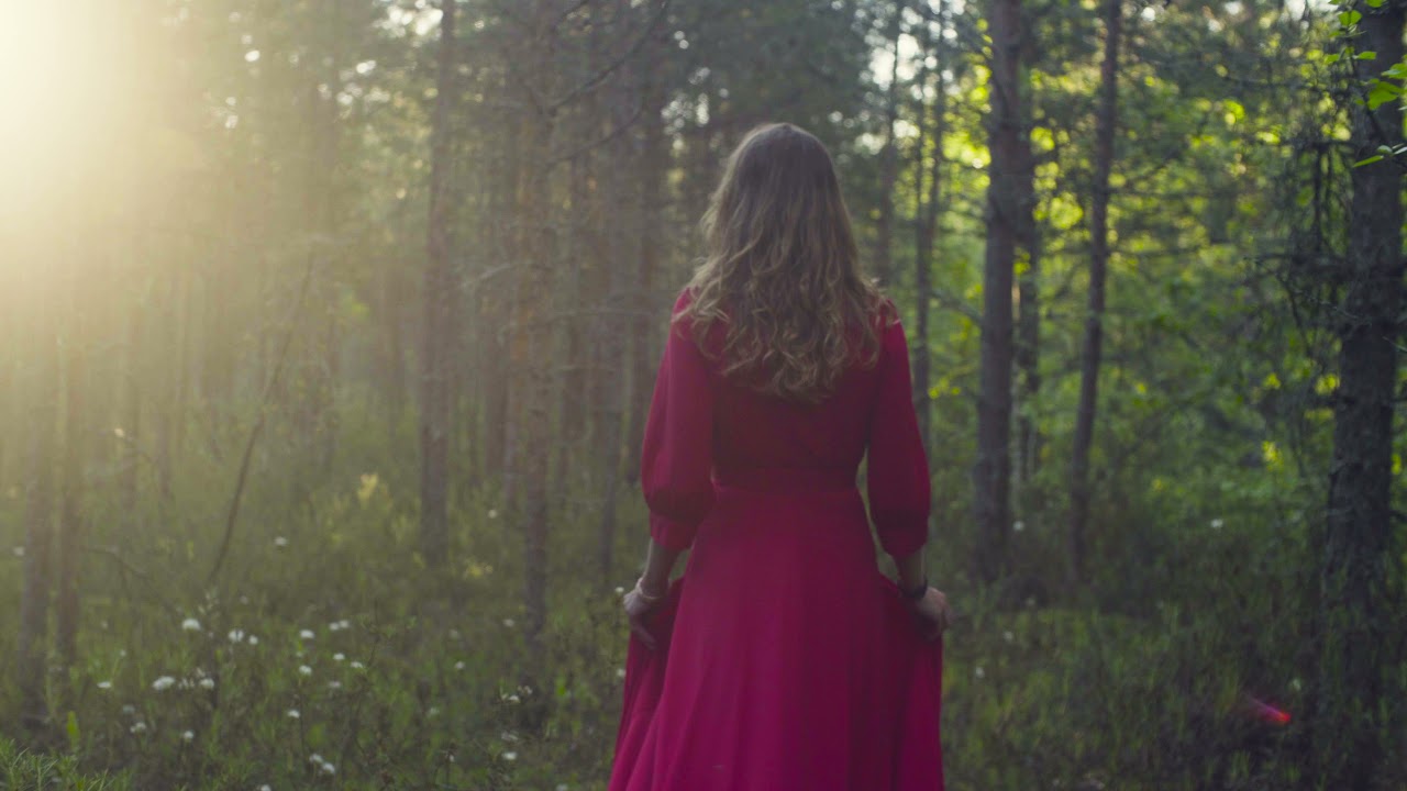 Girl Walks Alone In The Forest😍