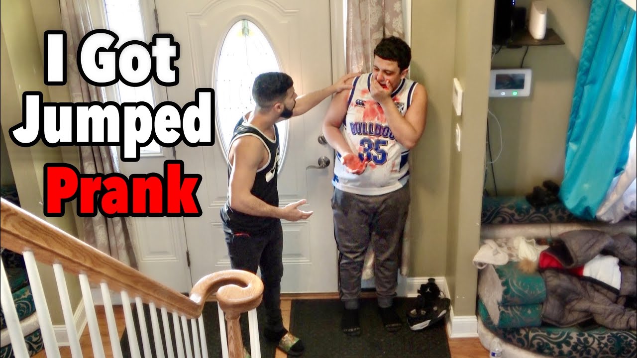 I Got Jumped Prank On Adam!! (HE GOES CRAZY)