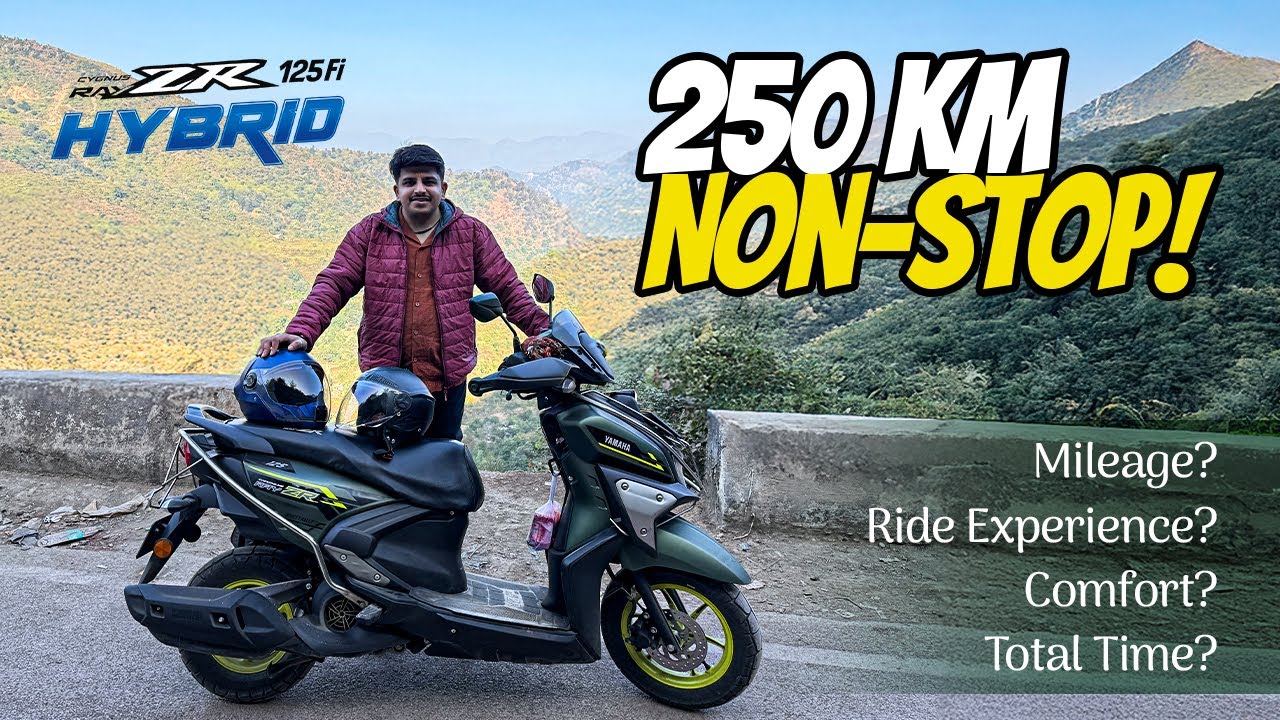 250 KM Non Stop on Yamaha RayZR 125 Hybrid 🚀 Delhi to Uttarakhand | Mileage Test + Real Road Review