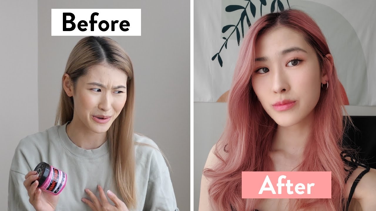Dying My Hair Pink At Home | Manic Panic Cotton Candy Pink