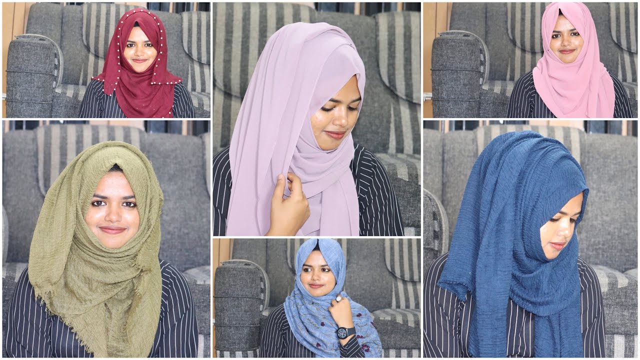6 Different Hijab Styles With 4Different Materials| Everyday Hijab Styles| Sash Online Store