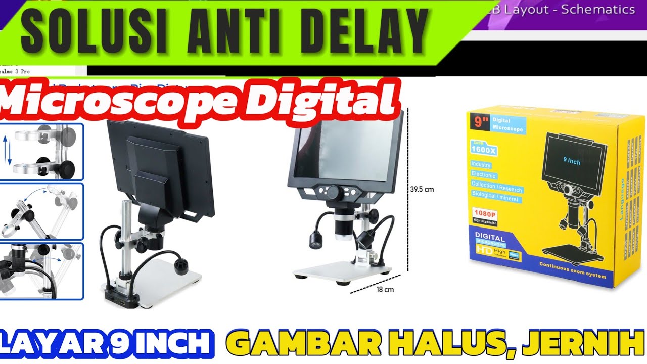 MICROSCOPE DIGITAL G1600X ANTI DELAY‼️Gambar Halus Dan Jernih❗