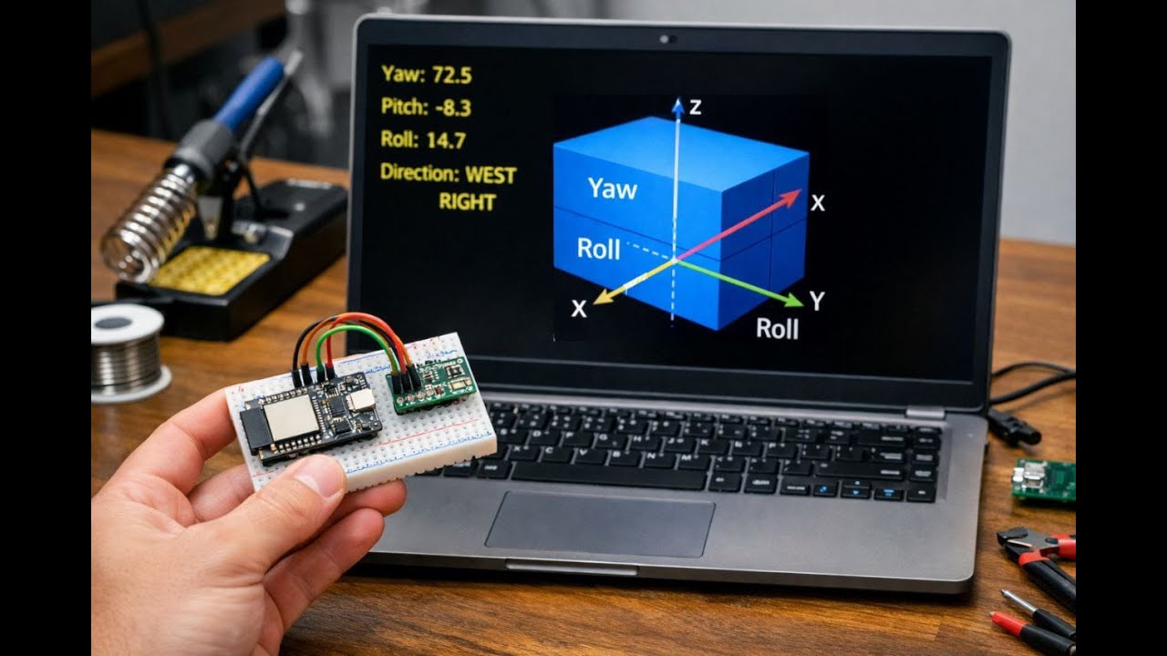 Real-time 3D Cube Rotation using ESP32 + MPU6050