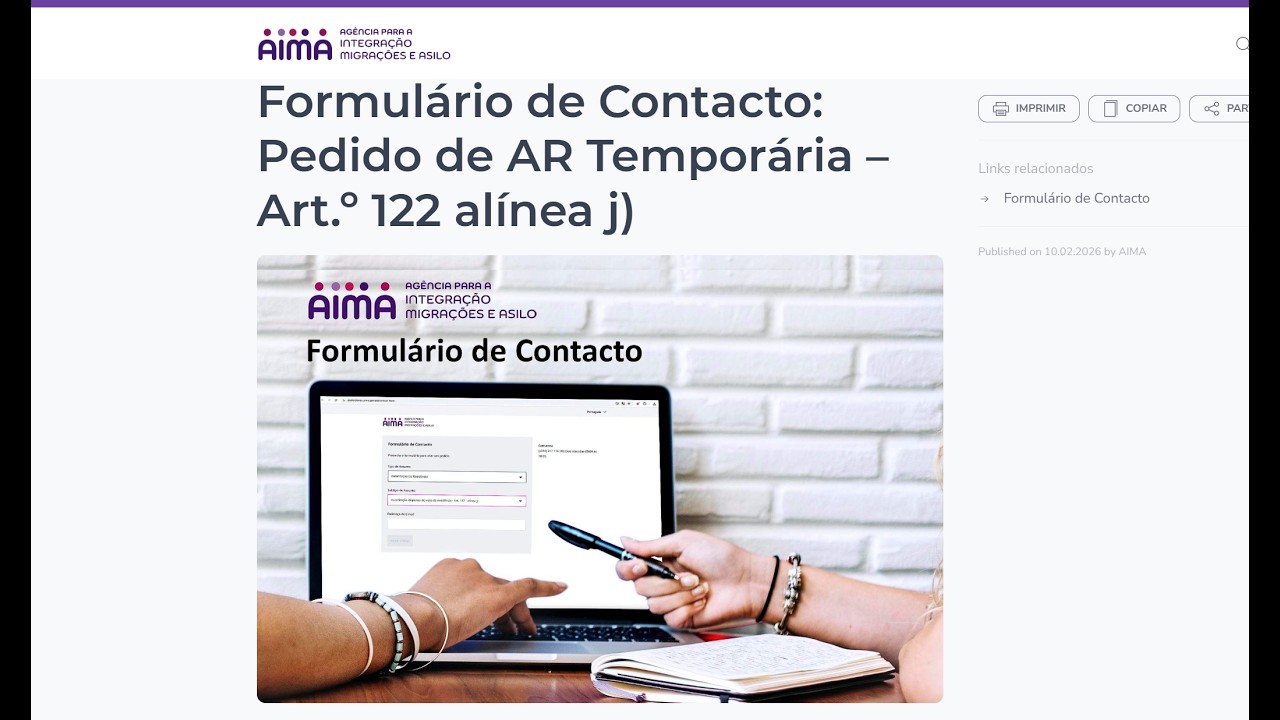 autorização de residência temporária ao abrigo da alínea j