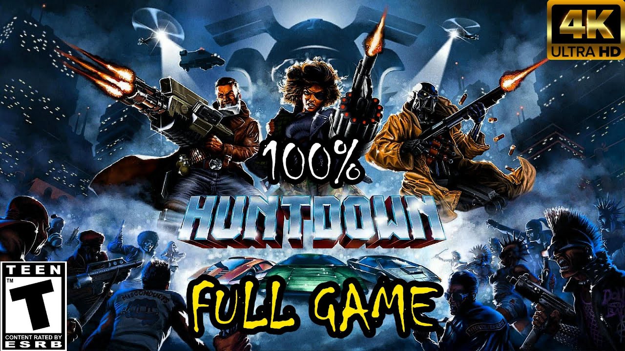 Huntdown - 100% Full Playthrough (All Stashes, No Deaths, All Enemies Killed, Mow Man)