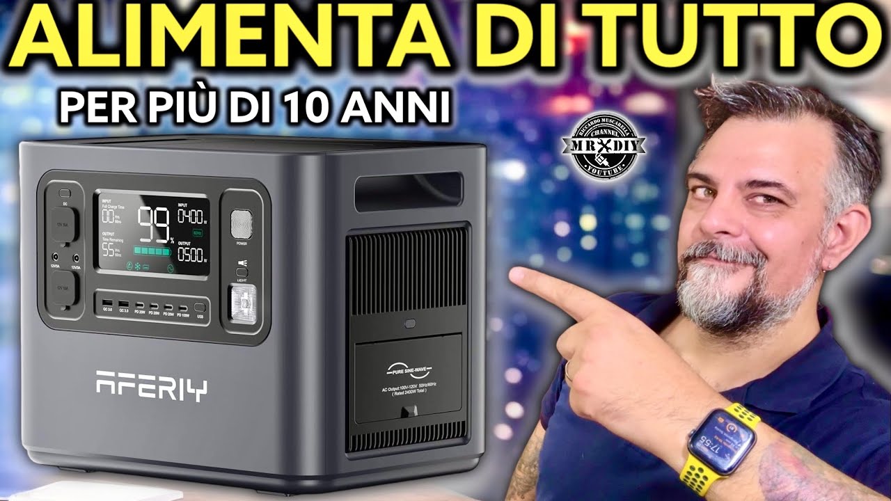 Puoi usare anche gli attrezzi e il compressore con questa power station da 2400W AFERIY P210 SOLARE