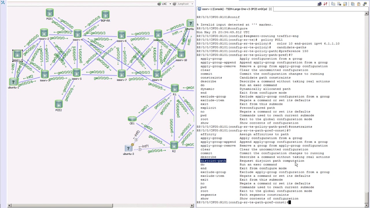 SR-TE - Constraint - dis-joint-path-Affinity - intro & hands-on