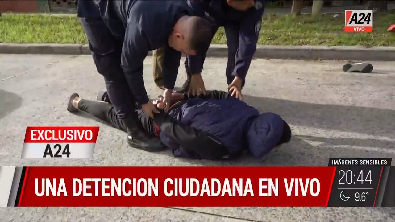🔴 Así detuvieron los vecinos de San Martín a un delincuente que acababa de robar