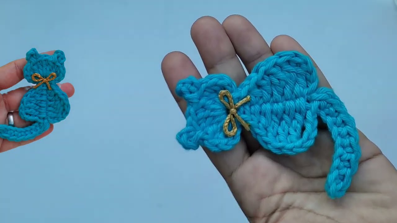 Gatinho de croche para aplicação