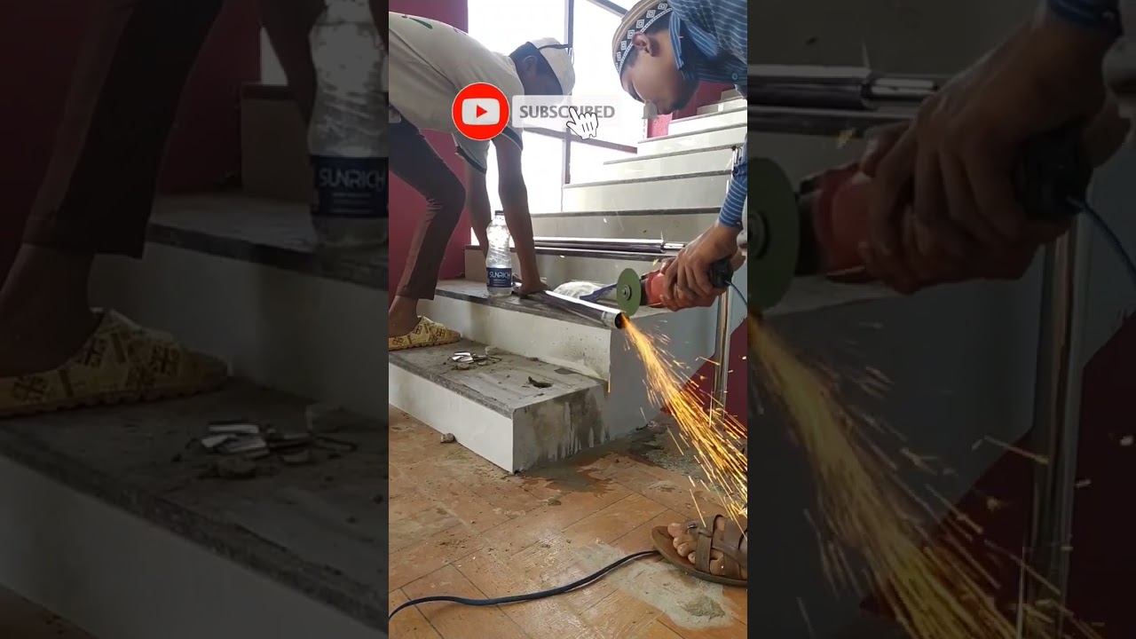 step railing #pillar new #trick processing fitting trik