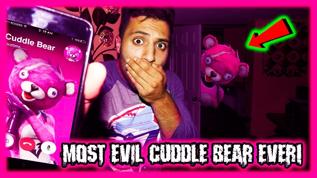 DONT FACETIME CUDDLE TEAM LEADER BEAR ON FACETIME AT 3AM! HE BROKE INTO MY HOUSE!! EVIL CUDDLE BEAR