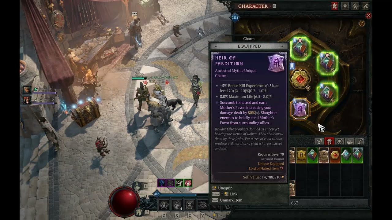 Mythic unique Charm - Diablo 4