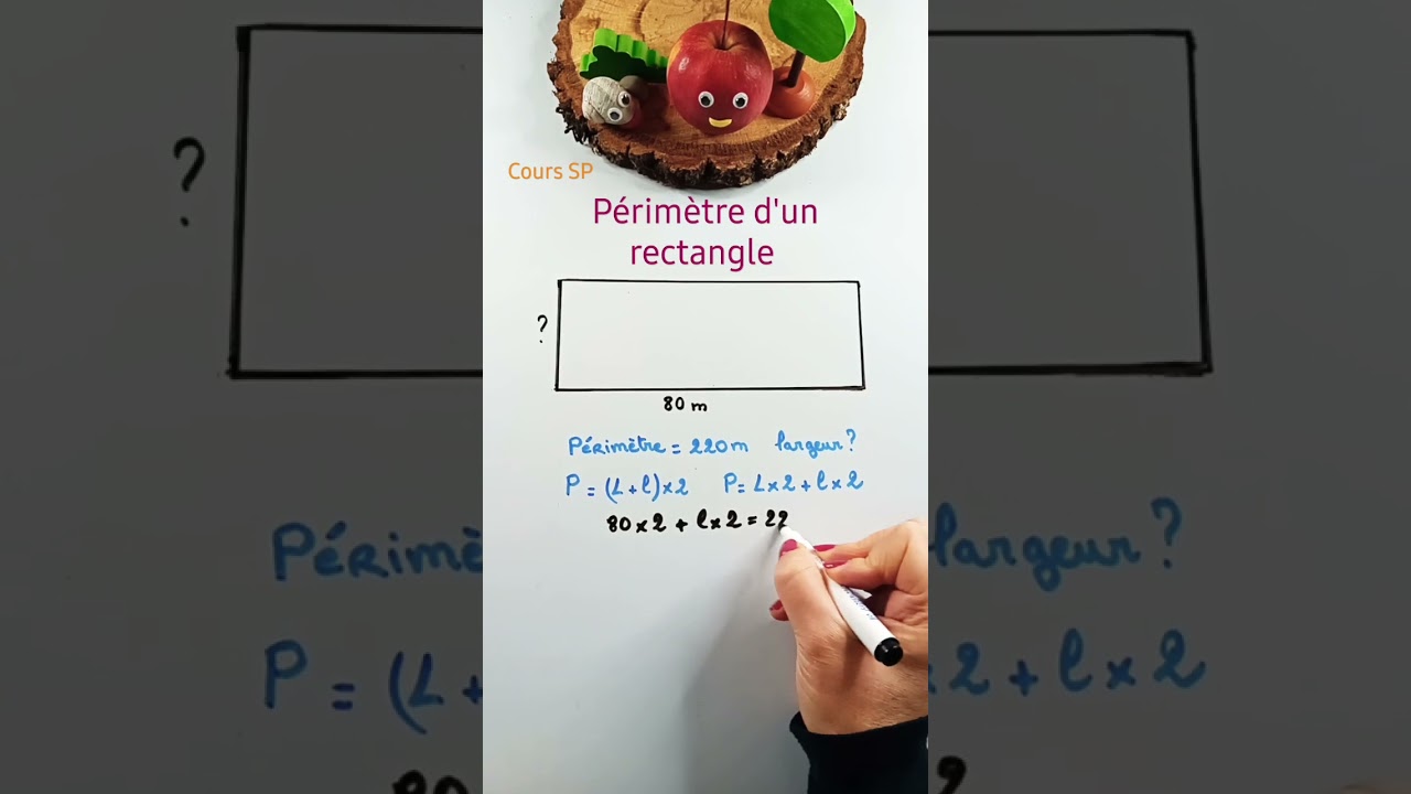 P&eacute;rim&egrave;tre d'un rectangle : Calculer sa largeur.