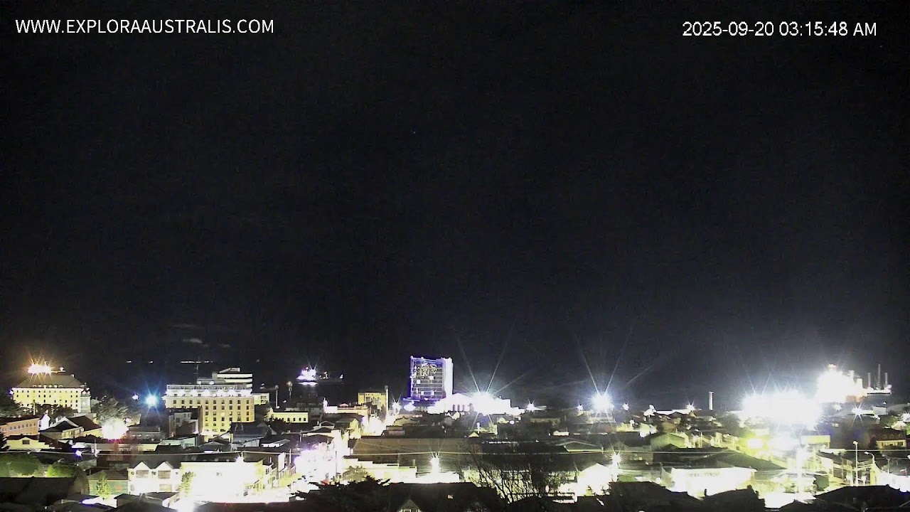 Punta Arenas, Chile En Vivo Live Cam 24/7 - WWW.EXPLORAAUSTRALIS.COM