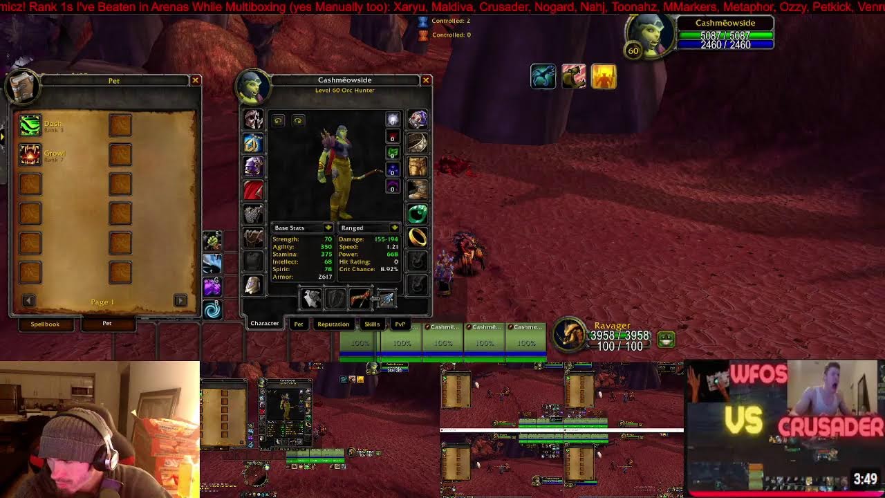(60) Manually Multiboxing 5 BM Hunters Dungeon Grind | TBC!