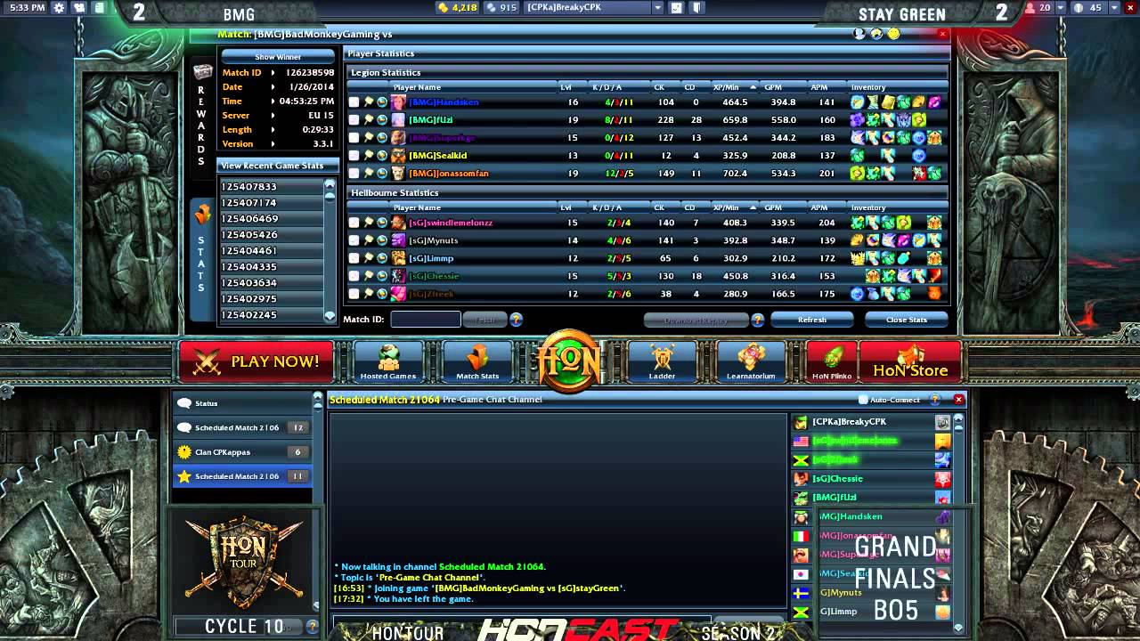 HoN Tour S2 Cycle 10 Grand Finals - sG vs BMG game 4