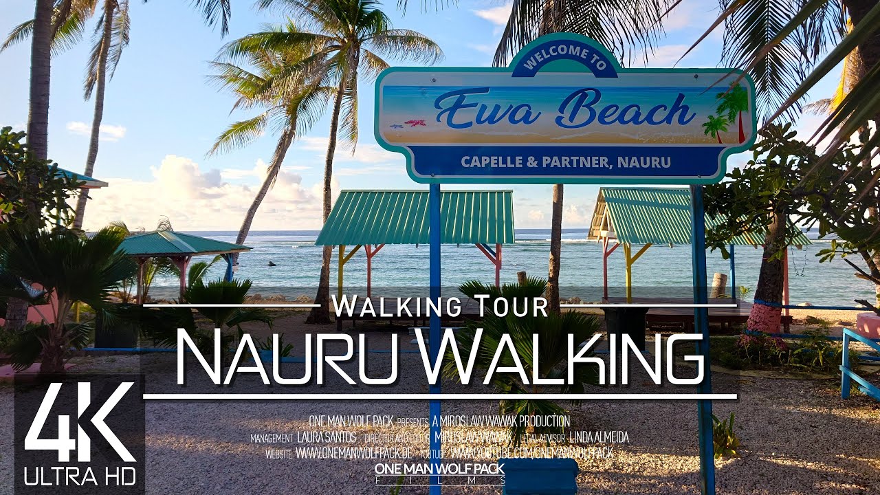 【4K 60fps】🇳🇷 VIRTUAL WALKING TOUR: 🚶 «NAURU - Circling the Island 2024» 🎧 ORIGINAL SOUNDS 📺 ASMR UHD