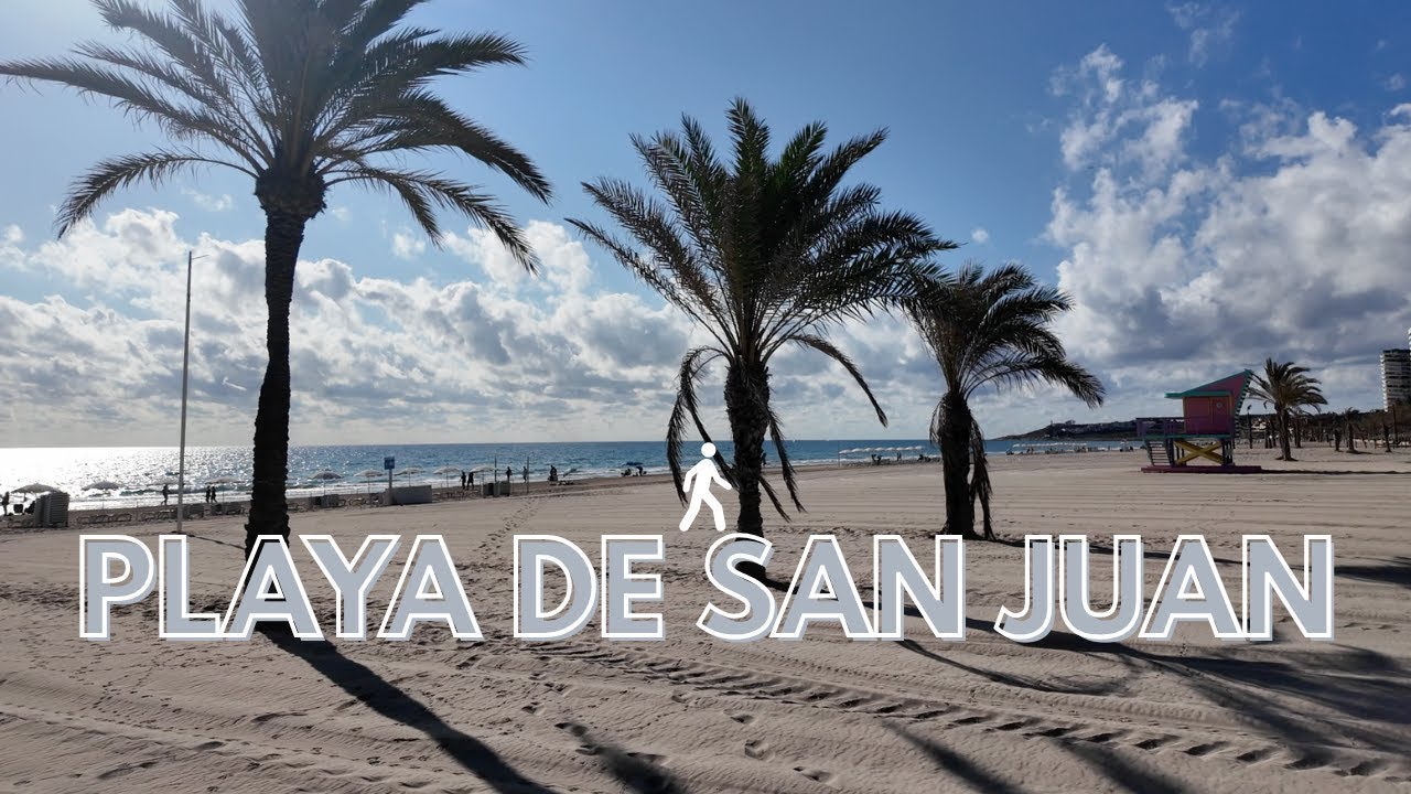 PLAYA DE SAN JUAN, ALICANTE 4K | Walking Tour #26 | ASMR