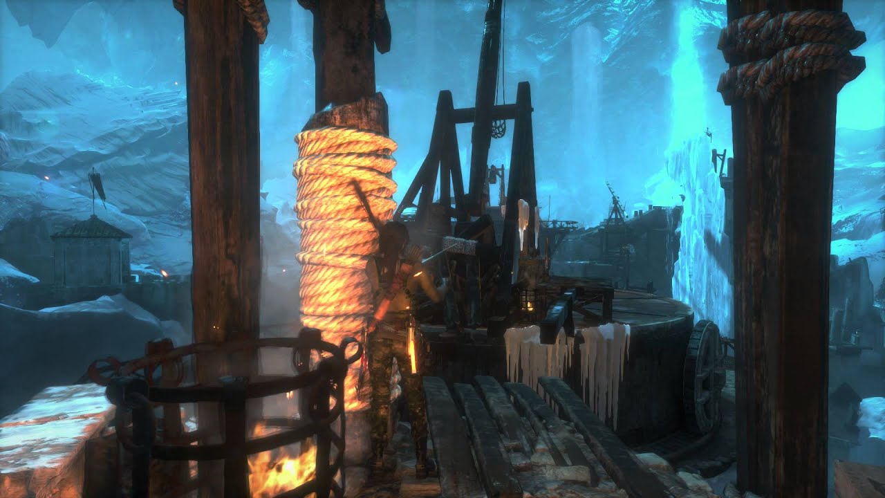 Rise of The Tomb Raider - The Lost City: Fix Trebuchet & Hit Gate Gameplay Attacked Cutscne XBO