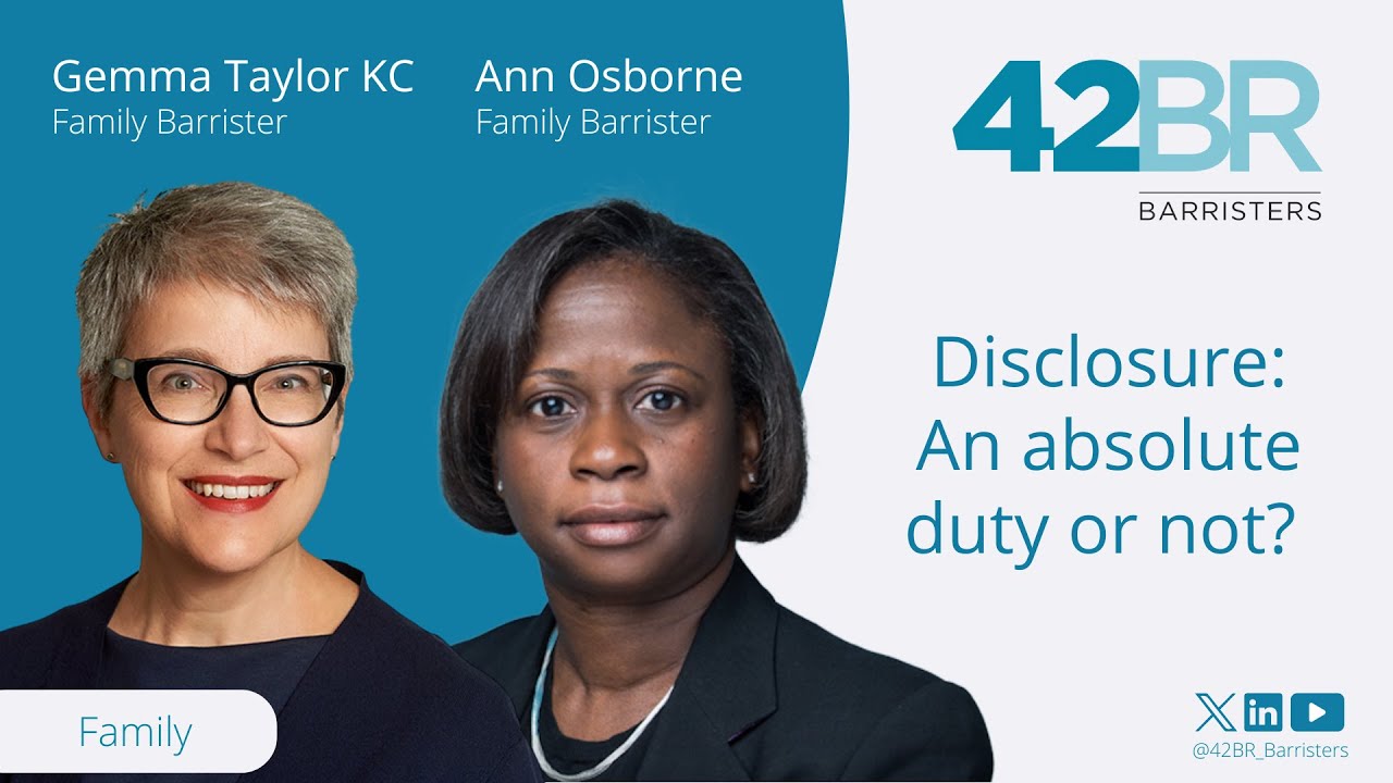 Disclosure - an absolute duty or not?
