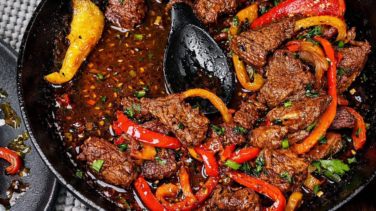ASMR Beef Stir Fry Cooking | No Talking & Relaxing Sounds (4K)