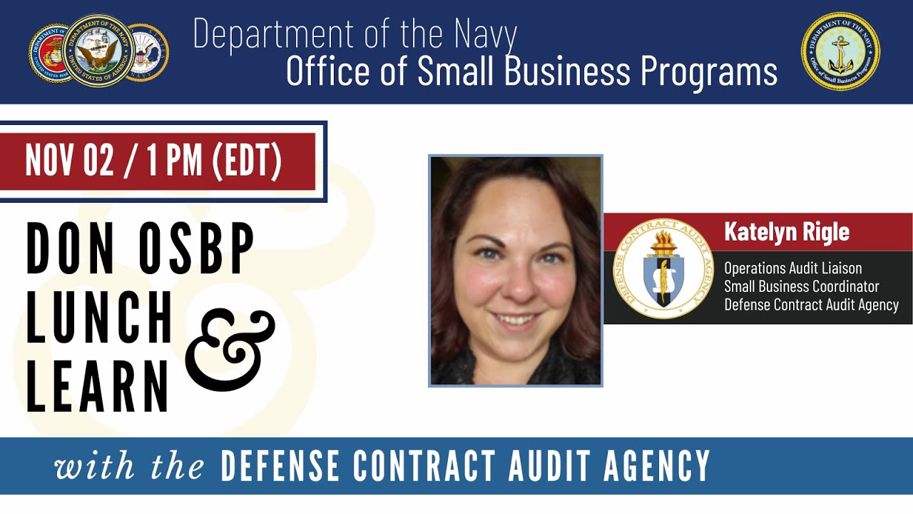DON OSBP Lunch & Learn: Breaking into GovCon from a DCAA Perspective