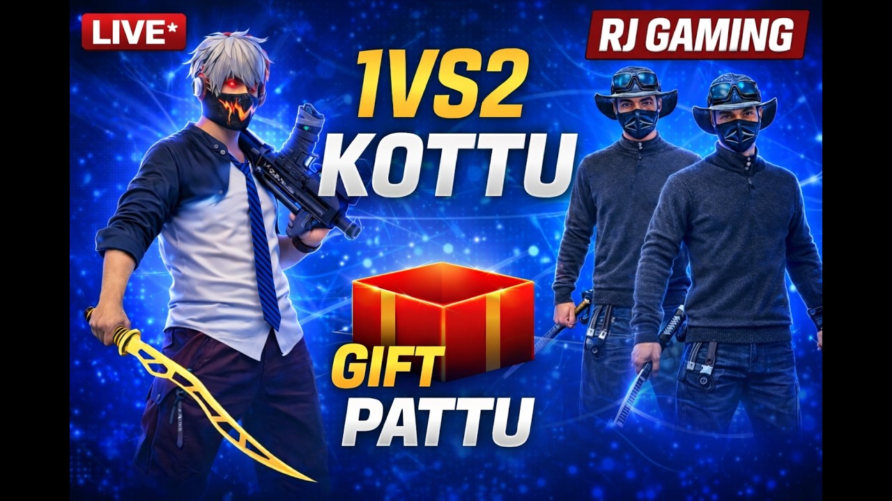 1 v 2 Kottu Gift pattu || play with subscribers || Free Fire Telugu Live || RJGamingRoy #RJGamingRoy