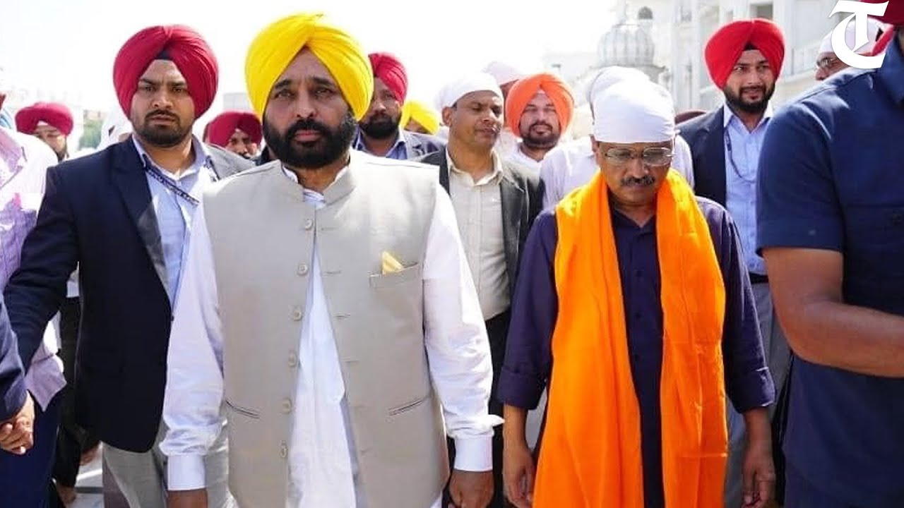 Amritsar: Arvind Kejriwal, Bhagwant Mann pay obeisance at Durgiana Temple