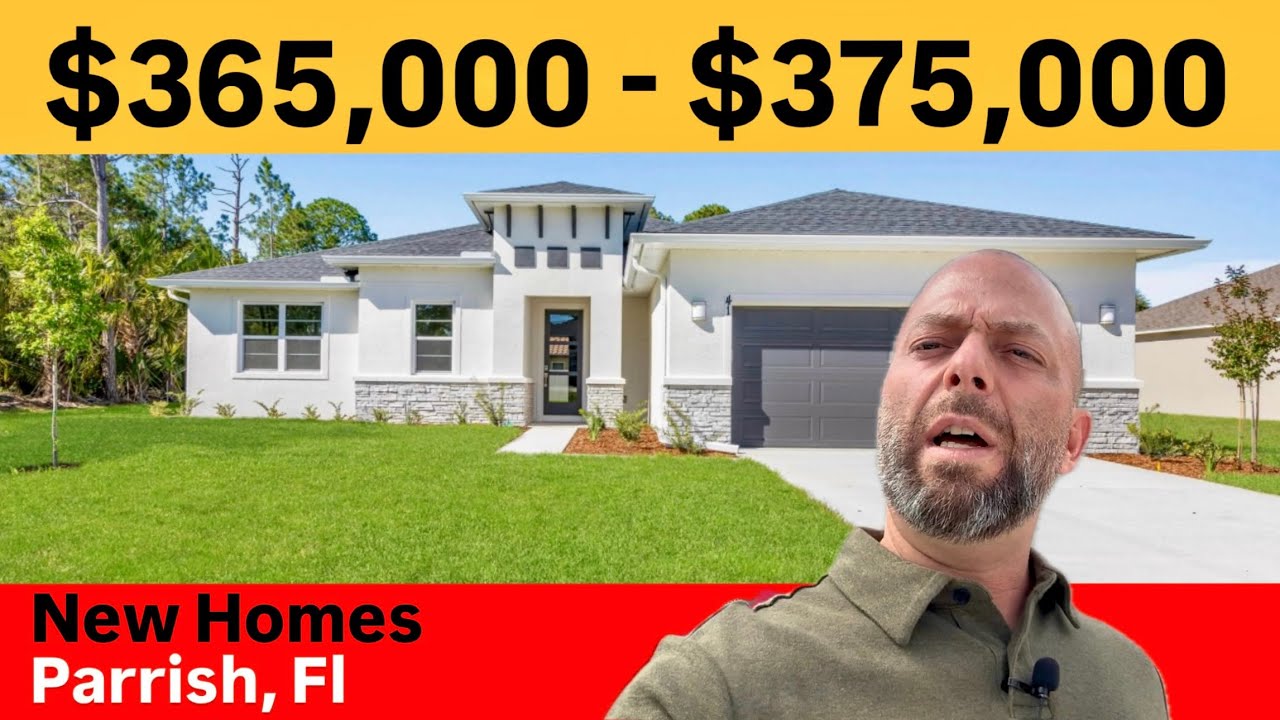 Five New Homes Priced $365,000-$375,000 in Parrish Florida (Living in Parrish FL)