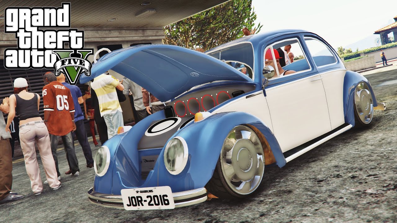 GTA V ROLE DE VW FUSCA REBAIXADO NO ENCONTRO DE CARROS