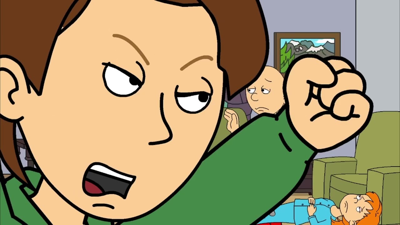 Caillou beats up Rosie/grounded
