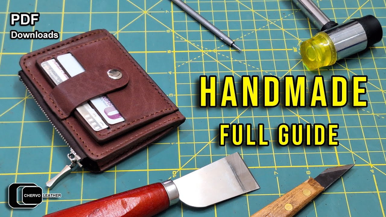 "Hand-Stitched Leather Cardholder Tutorial | Full Guide from Start to Finish_ Free Pattern"