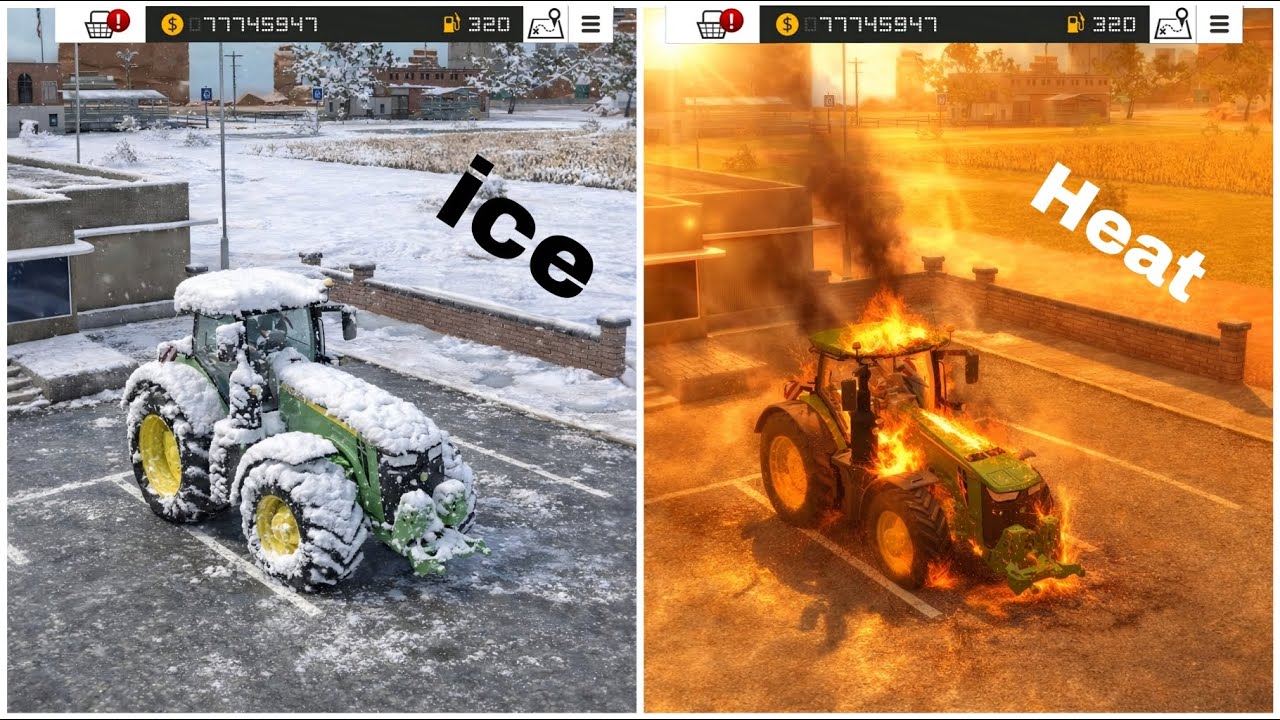Fs 18 Ice Vs Fire Competition Gameplay | Fs18 Collect Straw & Delivery Hay Bales | #fs18