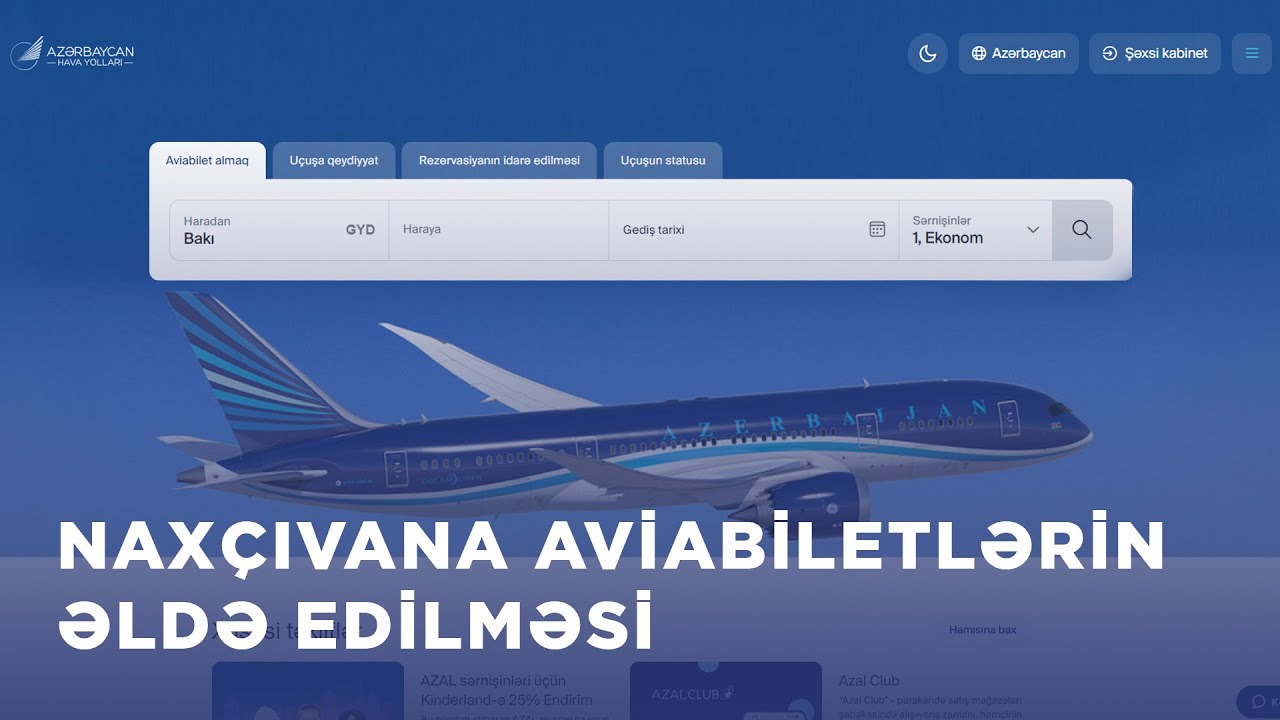 Naxçıvana aviabileti necə əldə etmək olar?