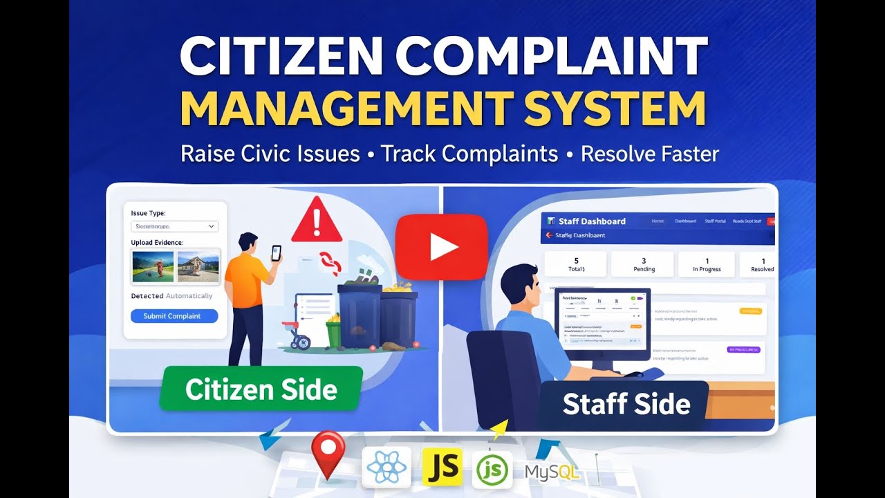 Citizen Complaint Management System &ndash; Prototype Demo video||Student Innovators Without Borders Hacks