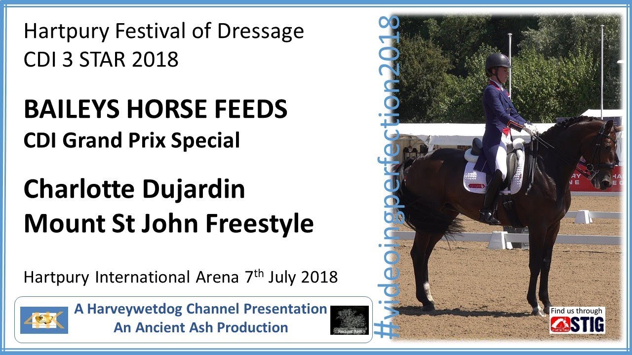 Charlotte Dujardin & Mount St John Freestyle Grand Prix Special; HARTPURY FESTIVAL OF DRESSAGE 2018