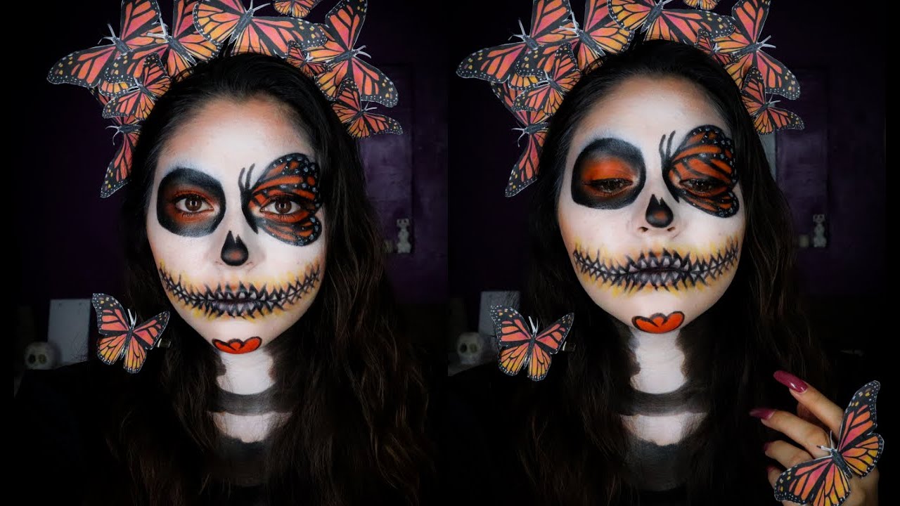 MAQUILLAJE DE CATRINA PASO A PASO// INSPIRACION MARIPOSAS MONARCAS 🦋💀🦋