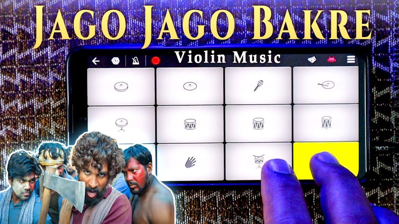 Jago Jago Bakre Violin Music | Walk Band App | Instrumental Ringtone | Mobile Piano + Drum | Pushpa