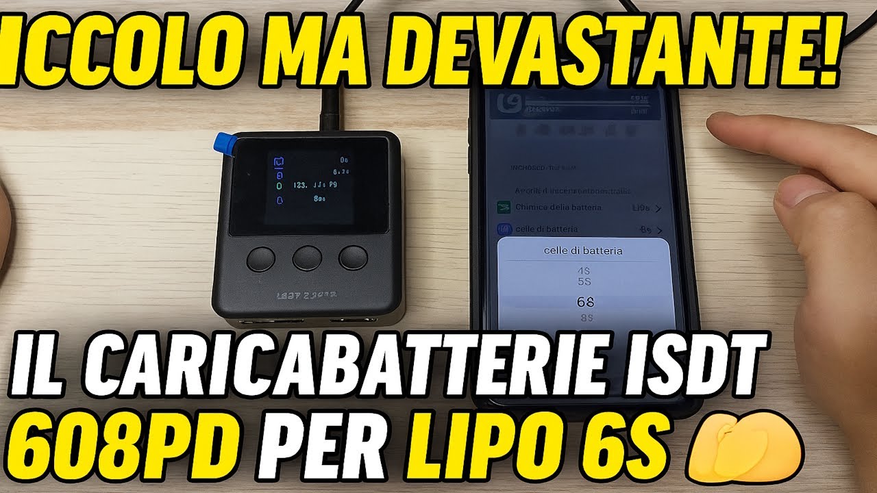 ISDT 608PD Review ITA: carica batteria piccolo, economico e potente fino a LIPO 6S con app ISD LINK