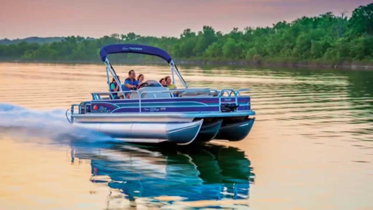 SUN TRACKER Boats 2015 FISHIN' BARGE 22 DLX and XP3 Pontoon Fishing Boats