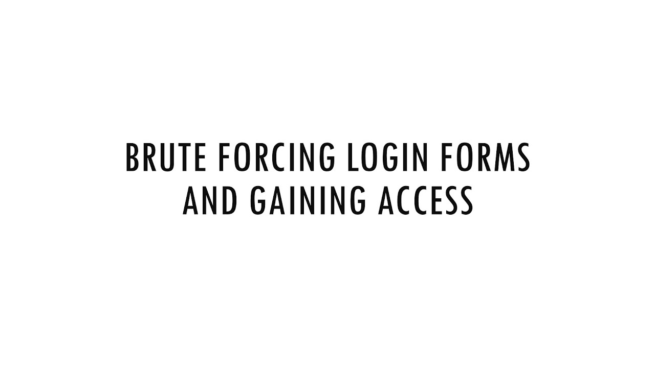 Brute forcing login forms with python | Protecting against brute force attacks