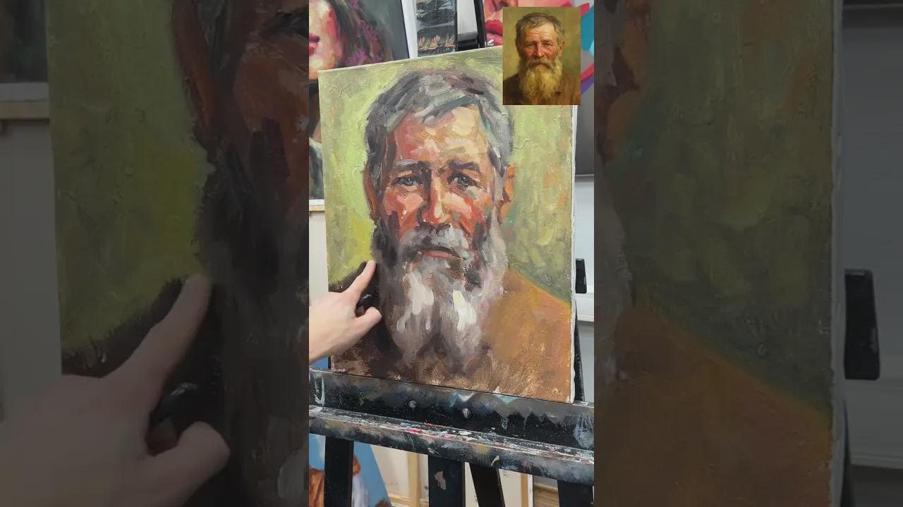 Final Steps: Painting Grandpa's Portrait in Oil (Part 2) Full Step-by-Step Breakdown