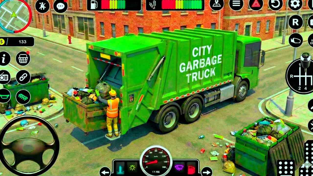 Modern Real Garbage Truck Simulator - New City Trash Truck Games Android 4K Gameplay